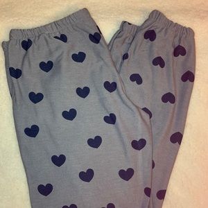 CHASER brand Soft blue HEART sweatpants Sz M